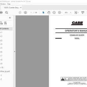 Case 1650L Crawler Dozer Operator's Manual - PDF DOWNLOAD