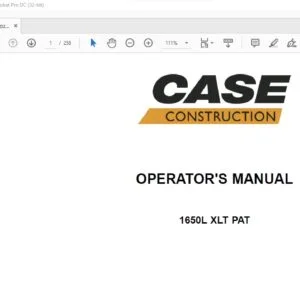 Case 1650L XLT PAT Crawler Dozer Operator's Manual 47858874A - PDF DOWNLOAD