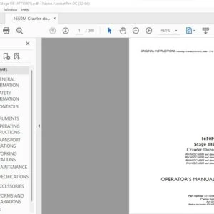 Case 1650M Stage IIIB Crawler Dozer Operator's Manual Part number 47713501 - PDF DOWNLOAD