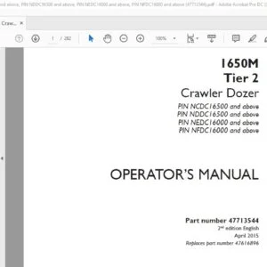 Case 1650M Tier 2 Crawler Dozer Operator's Manual PN 47713544 - PDF DOWNLOAD