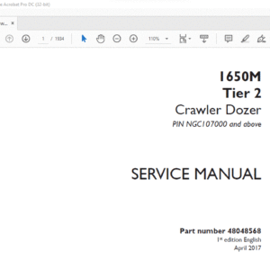 Case 1650M Tier 2 Crawler Dozer Service Manual 48048568 - PDF DOWNLOAD
