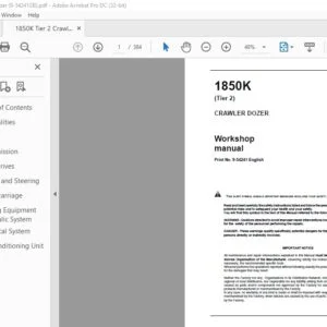 Case 1850K Crawler Dozer Workshop Manual 9-54241 - PDF DOWNLOAD
