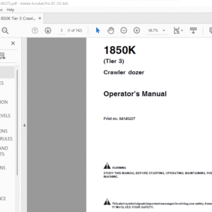 Case 1850K Tier 3 Crawler Dozer Operator's Manual 84149237 - PDF DOWNLOAD