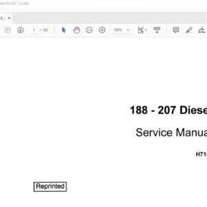Case 188 - 207 Diesel Service Manual H7187 - PDF DOWNLOAD