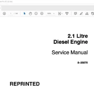 Case 2.1 Litre Diesel Engine Service Manual 8-35870 - PDF DOWNLOAD
