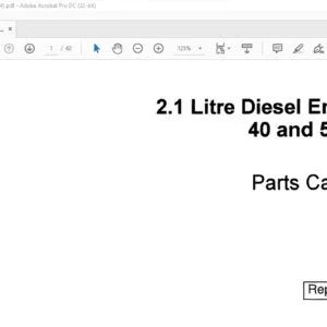 Case 2.1 Litre Diesel Engines 40 & 50 HP Parts Catalog Manual H15974 - PDF DOWNLOAD