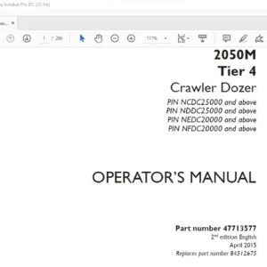 Case 2050M Tier 4 Crawler Dozer Operator's Manual Part number 47713577 - PDF DOWNLOAD