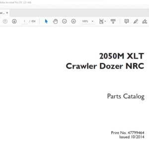 Case 2050M XLT Crawler Dozer NRC Parts Catalog Manual 47799464 - PDF DOWNLOAD