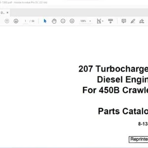 Case 207 Turbocharged Diesel Engine For 450B Crawler Parts Catalog Manual 8-1380 - PDF DOWNLOAD