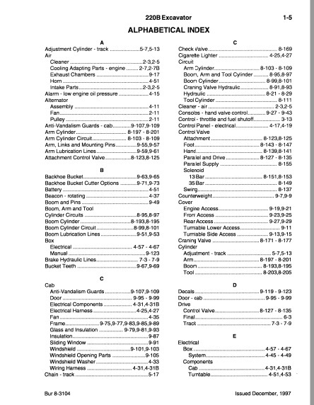 Case 220b Crawler Excavator Parts Catalog Manual 8-3104 - Pdf Download 