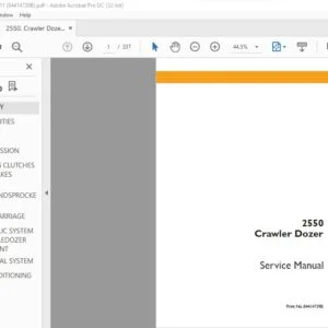 Case 2550 Crawler Dozer Service Manual PN 84414739B - PDF DOWNLOAD