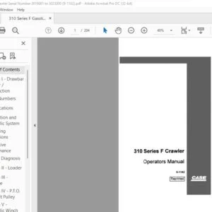 Case 310 Series F Crawlers Operators Manual 9-1182 - PDF DOWNLOAD