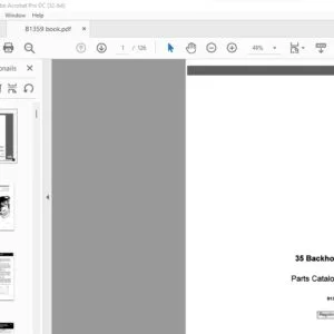 Case 35 BACKHOE FOR 450 450B 850 850B & W14 Parts Catalog Manual B1359 - PDF DOWNLOAD