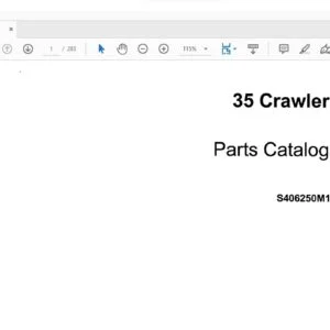 Case 35 Crawler Parts Catalog Manual S406250M1 - PDF DOWNLOAD