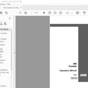 Case 350 Crawler Operators Manual 9-2057 - PDF DOWNLOAD