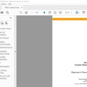 Case 3550 Crawler Dozer Operator's Manual 84415679 - PDF DOWNLOAD