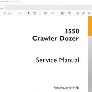 Case 3550 Crawler Dozer Service Manual 84414747B - PDF DOWNLOAD