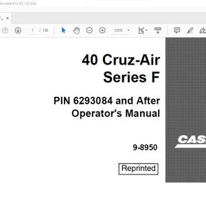 Case 40 Cruz-Air Series F Operator's Manual 9-8950 - PDF DOWNLOAD