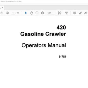 Case 420 Gasoline Crawler Operators Manual 9-781 - PDF DOWNLOAD