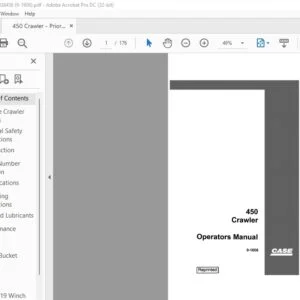 Case 450 Crawler Operators Manual 9-1606 - PDF DOWNLOAD