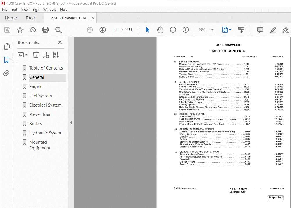 Case 450B Crawler Service Manual - PDF DOWNLOAD - HeyDownloads - Manual ...