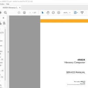 Case 450DX Vibratory Compactor Service Manual 48083773 - PDF DOWNLOAD