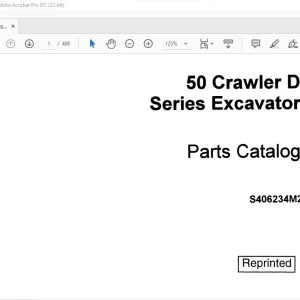 Case 50 Crawler D Series Excavator Parts Catalog Manual S406234M2 - PDF DOWNLOAD