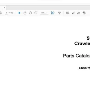 Case 50 Crawler Parts Catalog Manual S406177M1 - PDF DOWNLOAD