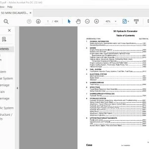 Case 50 Hydraulic Excavator Service Manual - PDF DOWNLOAD