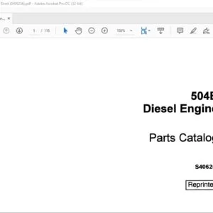 Case 504B Diesel Engine Parts Catalog Manual S406256 - PDF DOWNLOAD