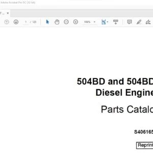 Case 504BD & 504BDT Diesel Engines Parts Catalog Manual S406165M3 - PDF DOWNLOAD