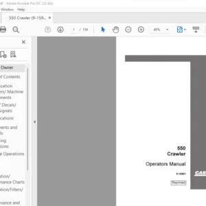 Case 550 Crawler Operator's Manual 9-15961 - PDF DOWNLOAD