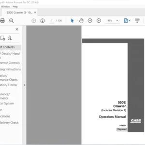 Case 550E Crawler Operators Manual 9-19231 - PDF DOWNLOAD