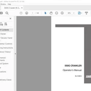 Case 550G Crawler Operator's Manual 9-26012 - PDF DOWNLOAD