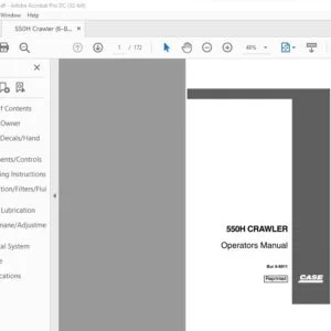 Case 550H Crawler Operators Manual 6-8911 - PDF DOWNLOAD
