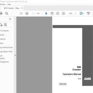 Case 600 Crawler Operators Manual 9-741 - PDF DOWNLOAD
