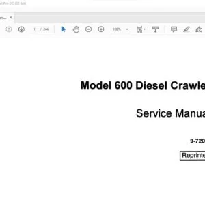Case 600 Diesel Crawler Service Manual 9-72001 - PDF DOWNLOAD