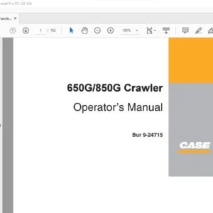 Case 650G 850G Crawler Operator's Manual 9-24715 - PDF DOWNLOAD