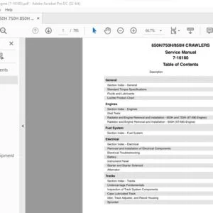 Case 650H 750H 850H Crawlers Service Manual 7-16180 - PDF DOWNLOAD