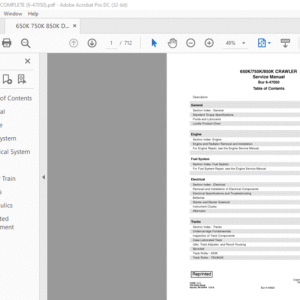 Case 650K 750K 850K Crawler Service Manual 6-47050 - PDF DOWNLOAD