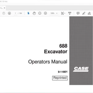 Case 688 Excavator Operators Manual 9-11601 - PDF DOWNLOAD