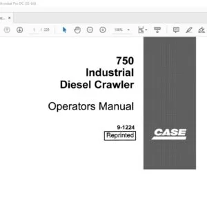Case 750 Industrial Diesel Crawler Operators Manual 9-1224 - PDF DOWNLOAD