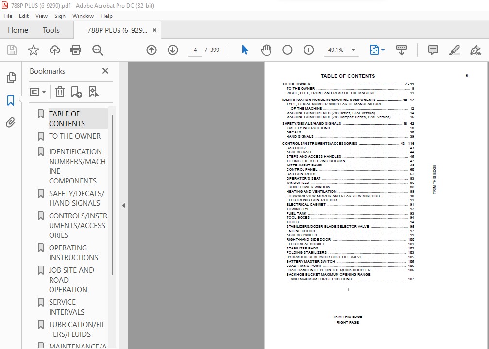 Case 788 “plus” & 788 Compact “plus” Operator's Manual 6-9290 - Pdf 