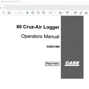Case 80 Cruz-Air Logger Operators Manual S406214M2 - PDF DOWNLOAD