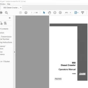 Case 850 Diesel Crawler Operators Manual 9-2032 - PDF DOWNLOAD