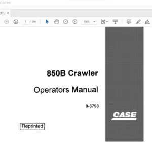 Case 850B Crawler Operators Manual 9-3793 - PDF DOWNLOAD