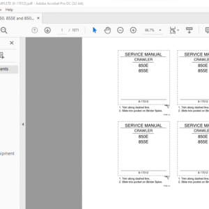Case 850E 855E Crawler Service Manual 8-17012 - PDF DOWNLOAD