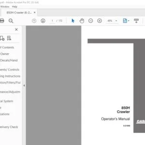 Case 850H Crawler Operator's Manual 6-21940 - PDF DOWNLOAD