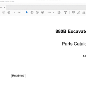 Case 880B Excavator Parts Catalog Manual A1382 - PDF DOWNLOAD