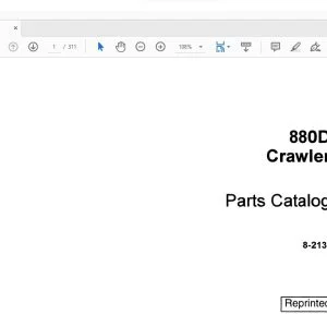 Case 880D Crawler Parts Catalog Manual 8-2130 - PDF DOWNLOAD